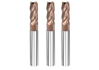 Four Flutes Tungsten Carbide End Mill For Steel AlTiN Or TiTiN Coated