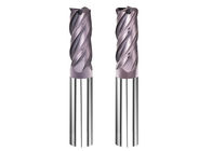 Violet Color Carbide End Mill Cutter / Tungsten Carbide Milling Cutters