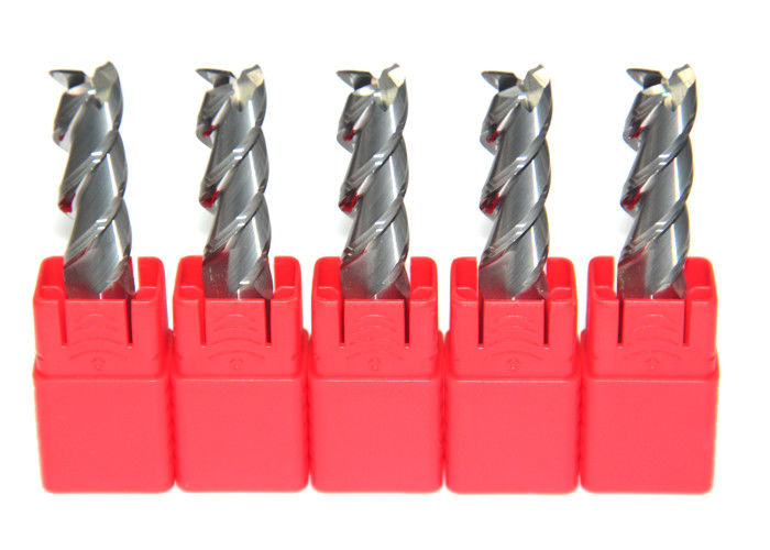 Uncoated Aluminum End Mills Steel Milling Supported 3 Blades High Precision