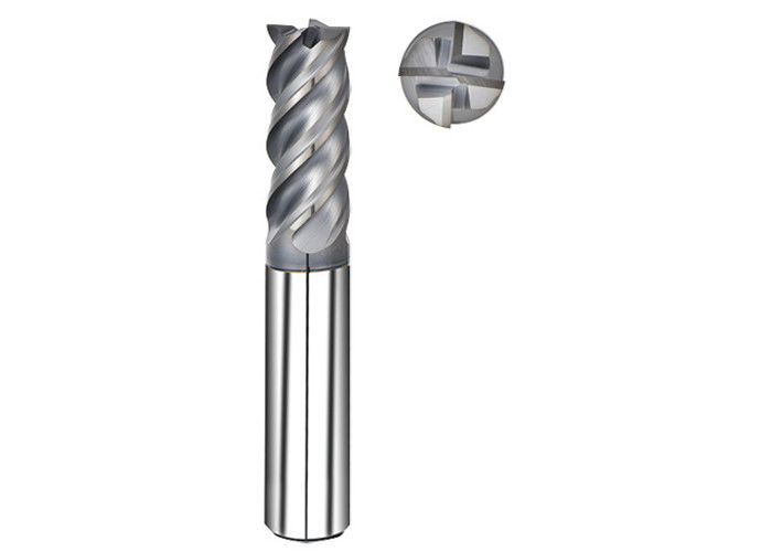 Solid Tungsten Carbide Cutting End Mills for Steel 4 Flute Coated