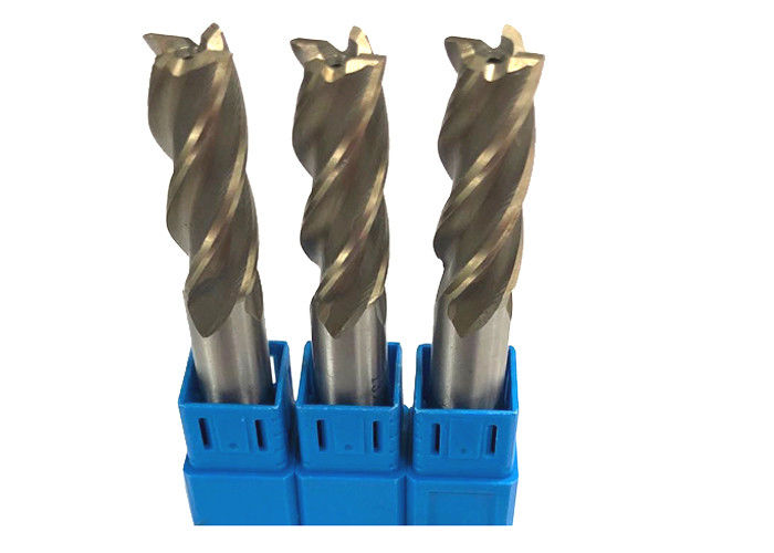 TC Coating HSS End Mill Cutting Tools / Metal High Speed Steel End Mills