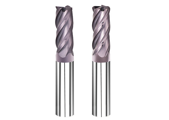 Violet Color Carbide End Mill Cutter / Tungsten Carbide Milling Cutters